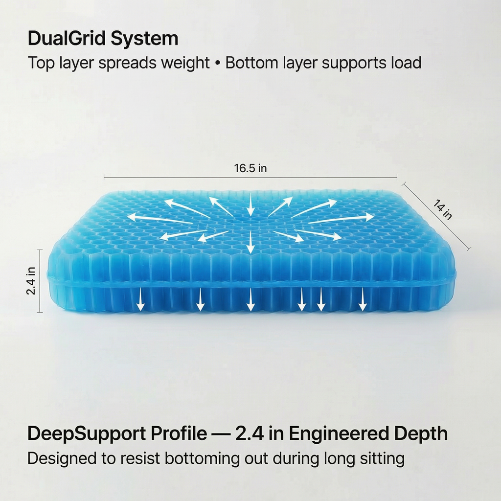 PressureLayer™ Gel Seat Cushion